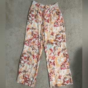 Abercrombie & Fitch Floral Wide Leg Pants